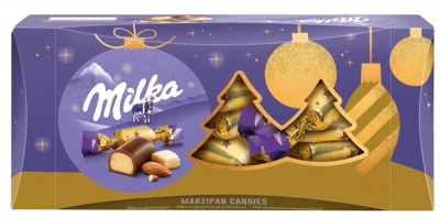 Szaloncukor, 255 g, MILKA, marcipános