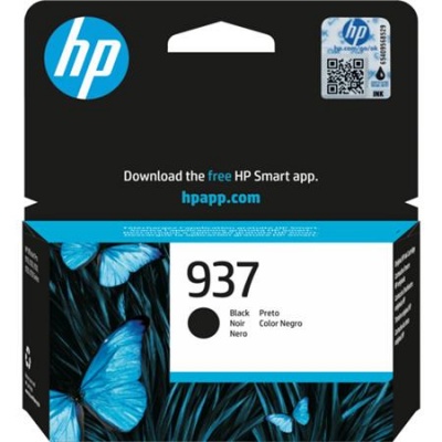 4S6W5NE Tintapatron,  Officejet Pro 9120e, 9130e nyomtatókhoz, HP 937, fekete, 1250 oldal